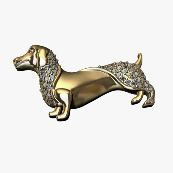 Luxurious 3D Gold Pendant - Dog